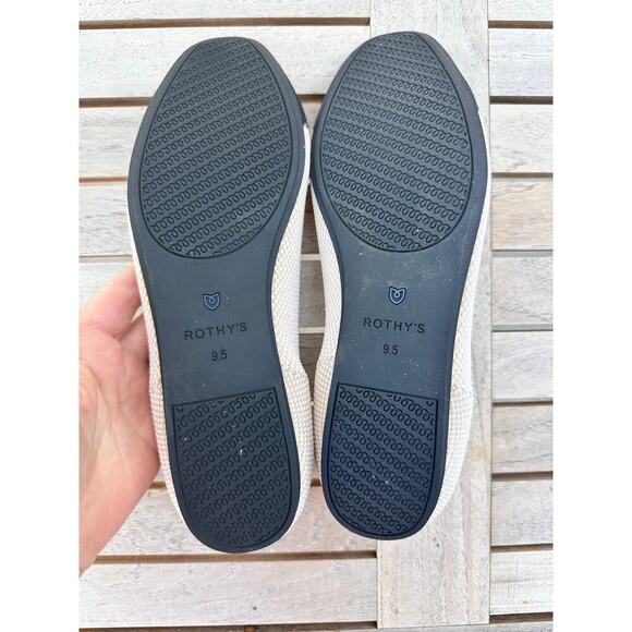 Rothys Tuxedo The Square Slip On Ballet Flat Shoes Size 9.5 / Excellent - Picture 10 of 14